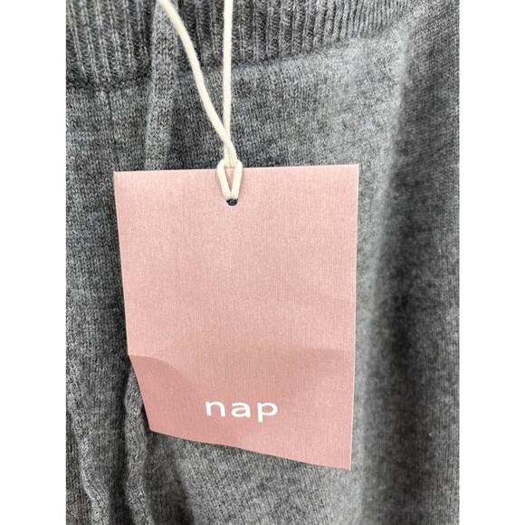 Nap Womens Size XL Pants Relaxed Wide Leg Fog Gray Yak Wool Pull On Drawstring - Picture 7 of 10